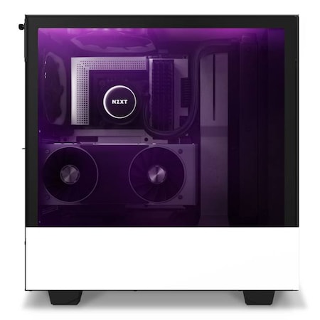 Nzxt Premium Compact Mid-tower ATX Case (matte-white) CA-H510E-W1